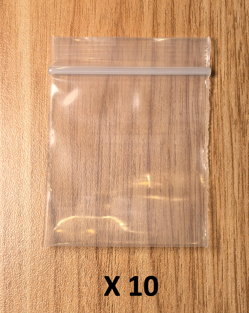 Mini Plastic ZipBag (10 bags)